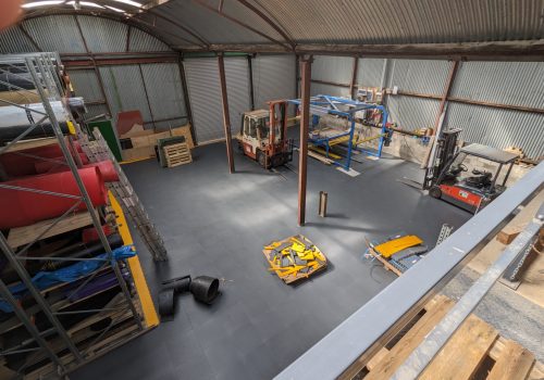 Warehouse industrial flooring tiles in warehouse