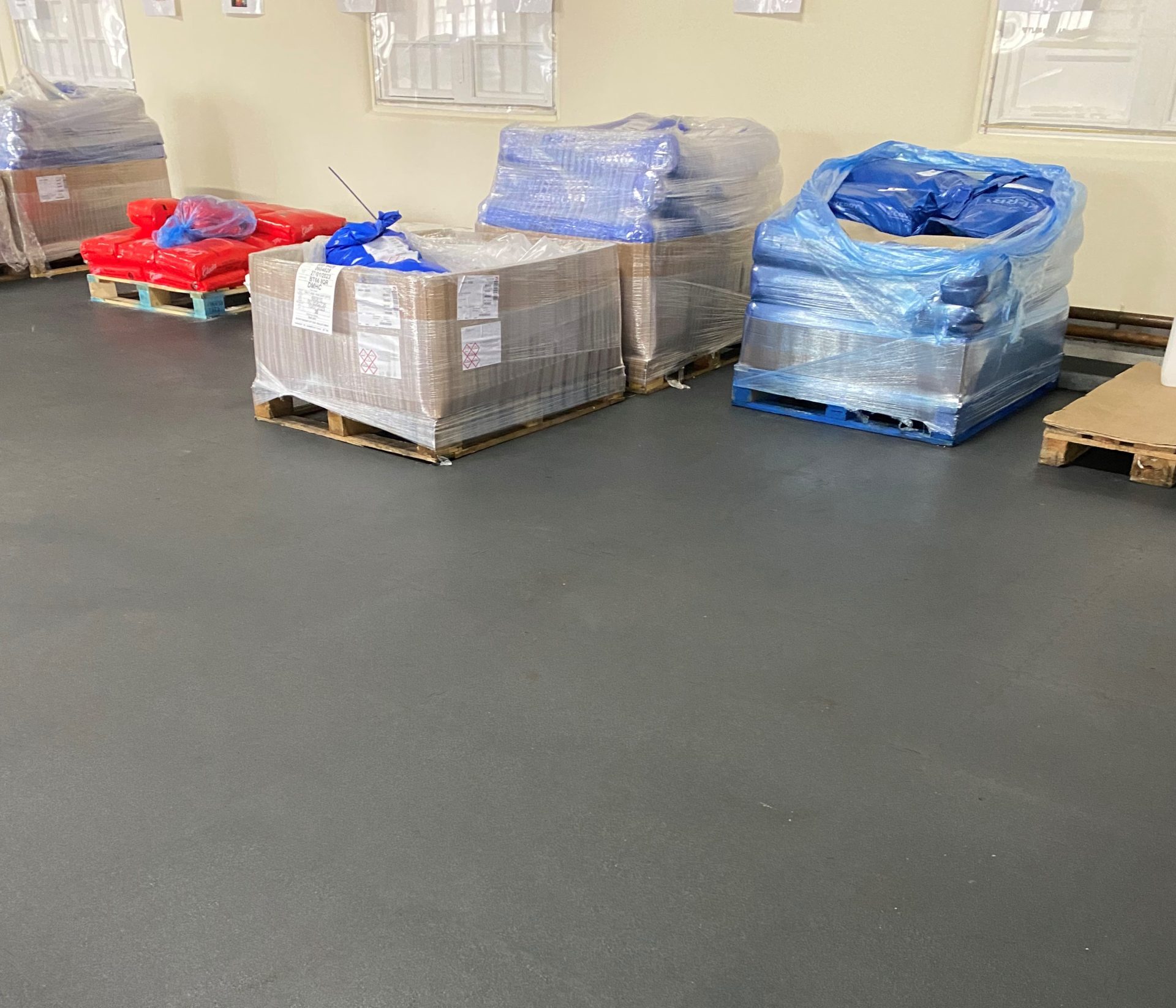 Tayto Warehouse floor with grey Flexi-Tile tiles